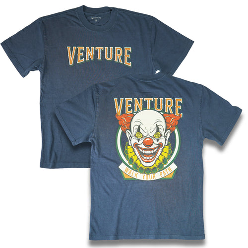 CLOWN T-SHIRT - NAVY WASH