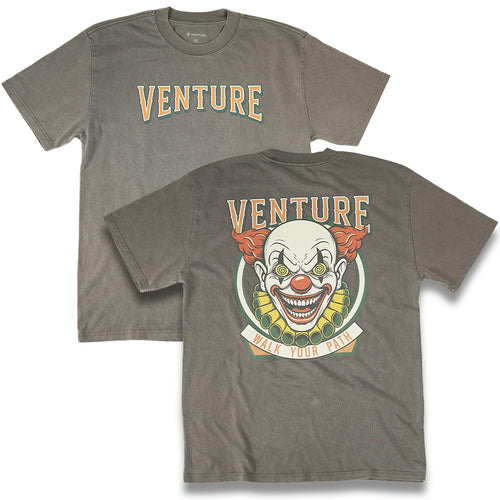 CLOWN T-SHIRT - GREY WASH